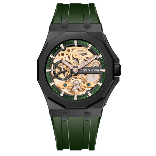 Reloj Mecánico Automático Luminoso con Correa de Silicona Hueca - Image 9