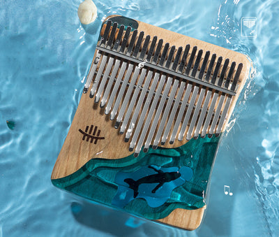 Kalimba Thumb Piano Azul Profundo con Diseño Ballena Marina - Image 8