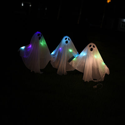 Estaca Fantasma Luminosa Halloween - Decoración Terrorífica con Luz LED para Exterior