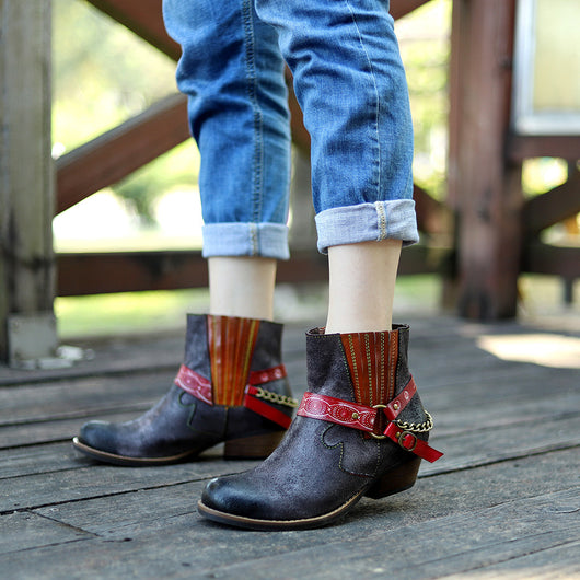 Botas Vaqueras Artesanales con Acabado Esmerilado para Mujer - Image 18
