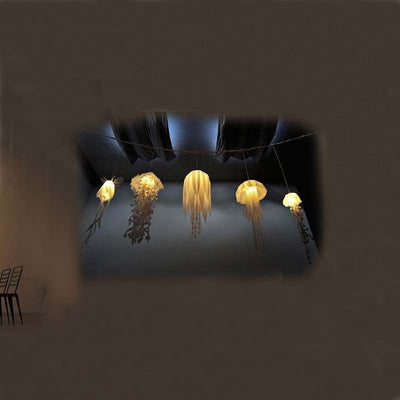 Lámpara Medusa de Fibra Óptica - Araña LED Moderna para Sala y Dormitorio - Image 5