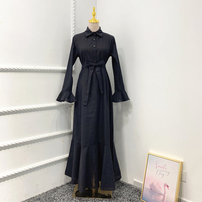 Vestido Robe Dubai con Mangas Acampanadas - Image 12