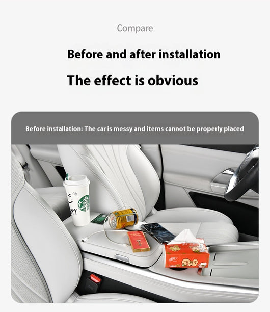 Caja Organizadora para Auto con Carga Inalámbrica Rápida y Soporte para Bebidas - Image 22