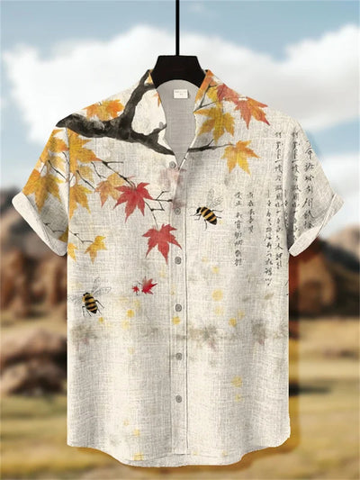 Polo Estampado Manga Corta con Cuello Alzado para Hombre - Image 22