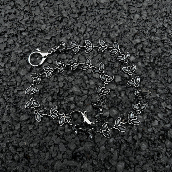 Cadena de Cintura Denim para Hombre con Dije de Plata Vine Negra