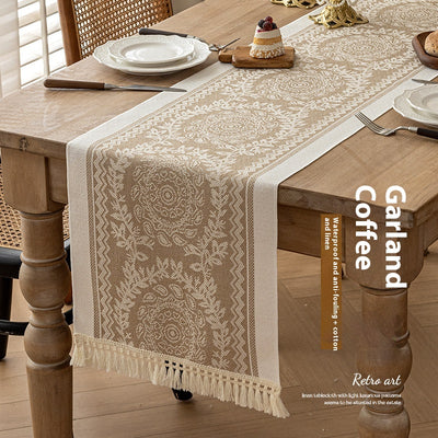 Mantel Largo de Algodón y Lino para Comedor - Image 13