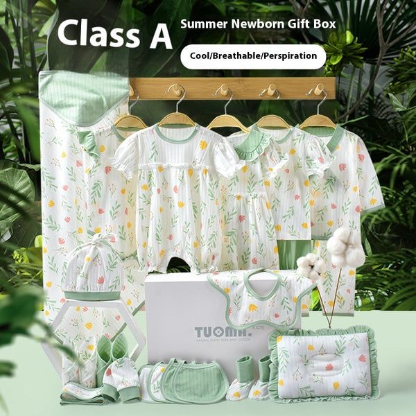 Conjunto de Ropa para Bebé Recién Nacido - Caja Regalo Verano Tela Ligera