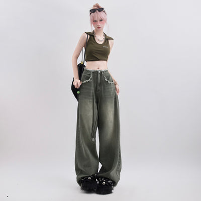 Jeans de Verano para Mujer con Dobladillo Deshilachado y Cintura Ajustable - Image 5