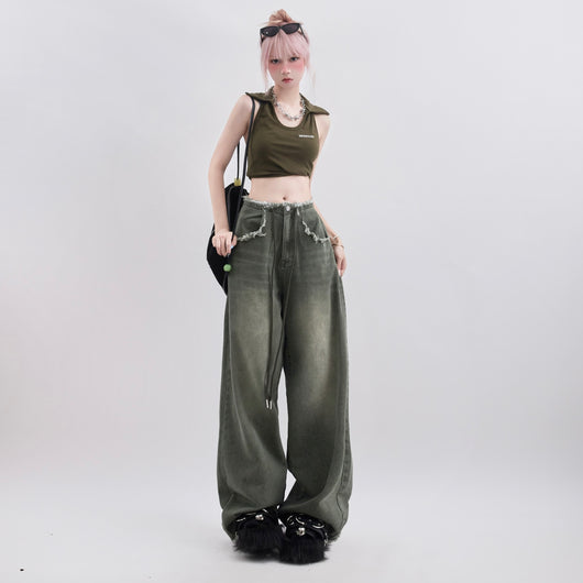 Jeans de Verano para Mujer con Dobladillo Deshilachado y Cintura Ajustable - Image 5