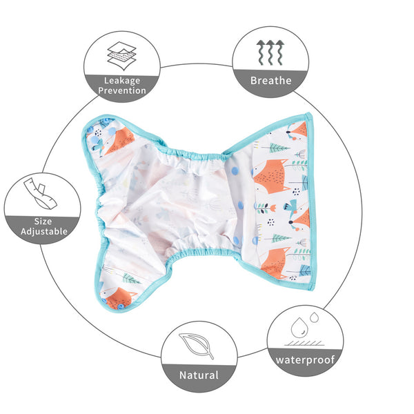 Cobertor de Bolsillo Estampado Impermeable y Transpirable para Bebé