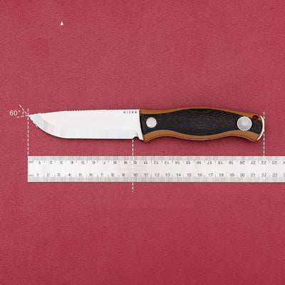 Cuchillo de Campamento Portátil con Hoja de Acero 1095 y Mango Mikata - Image 11