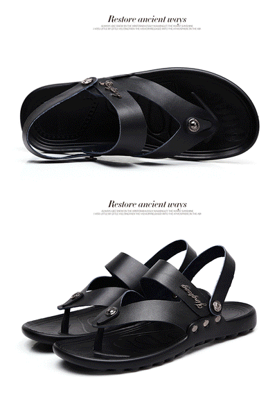 Sandalias de Cuero para Hombre - Chanclas de Playa Cómodas - Image 5