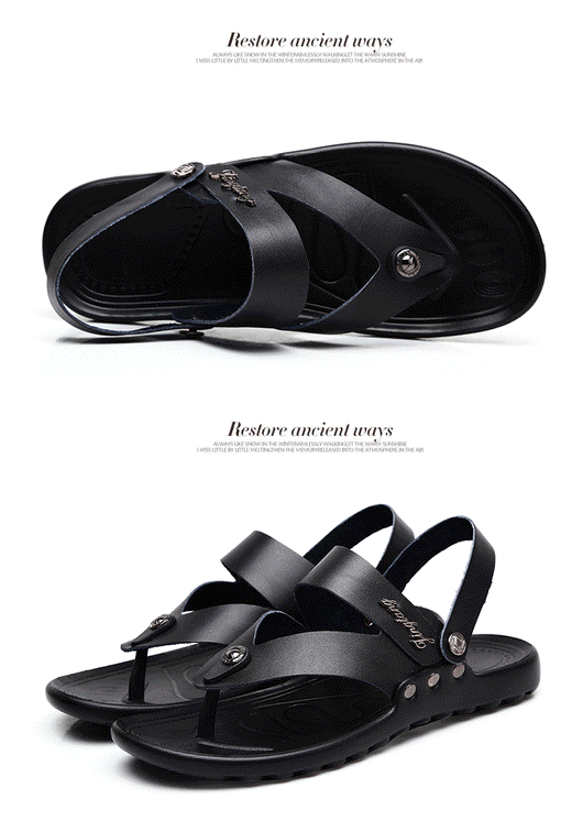 Sandalias de Cuero para Hombre - Chanclas de Playa Cómodas - Image 5
