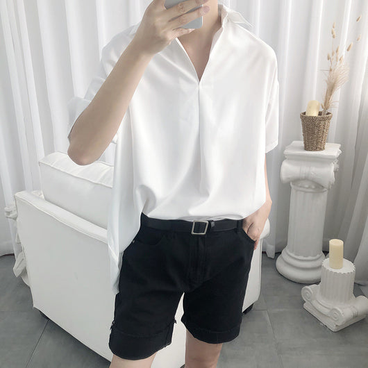 Camiseta Holgada para Hombre Estilo Casual Lazy Wind - Image 8