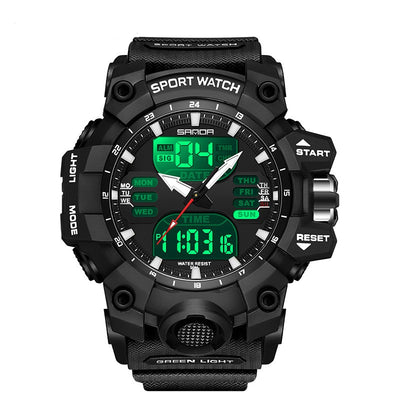 Reloj Despertador Multifuncional con Luz Verde y Sensor Fotoeléctrico - Resistente al Agua y Golpes - Image 7