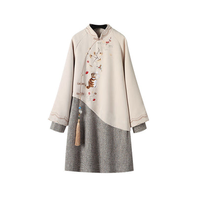 Vestido Cheongsam Hanfu Tradicional Chino para Mujer Otoño Invierno - Image 8