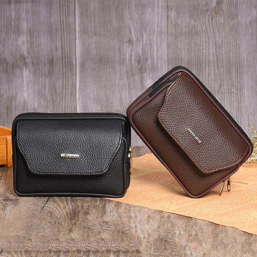 Bolsa de Cintura en Cuero para Hombre - Estilo Casual Outdoor - Image 8