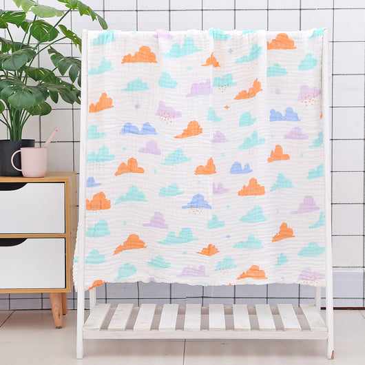 Toalla de Baño para Bebé con Acolchado Seersucker de Seis Capas - Image 47