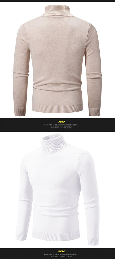 Suéter Cuello Alto Básico para Hombre - Estilo Europeo y Americano - Image 26