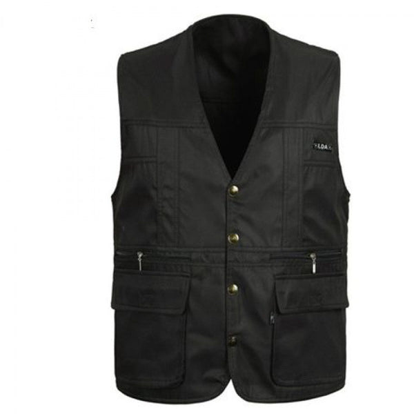 Chaleco Multipocket para Hombre Maduro - Primavera y Otoño
