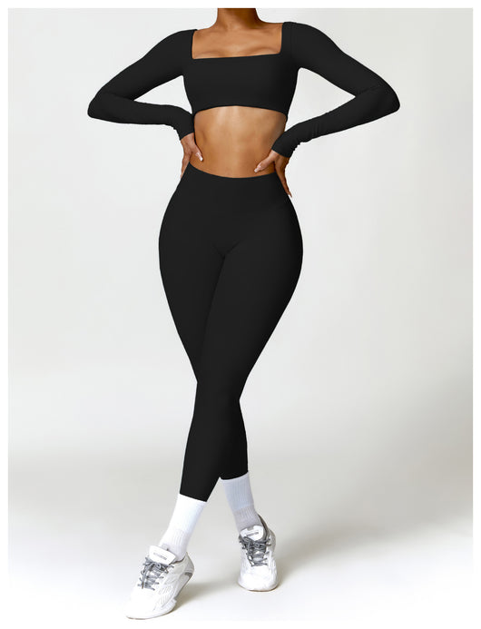 Conjunto Deportivo Yoga Cintura Alta Ajustado Secado Rápido para Mujer - Image 6