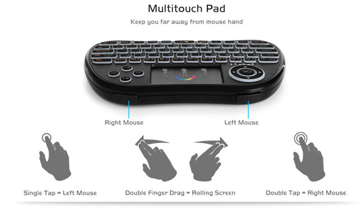 Teclado Inalámbrico H9 con Retroiluminación Táctil Multicolor - Image 11