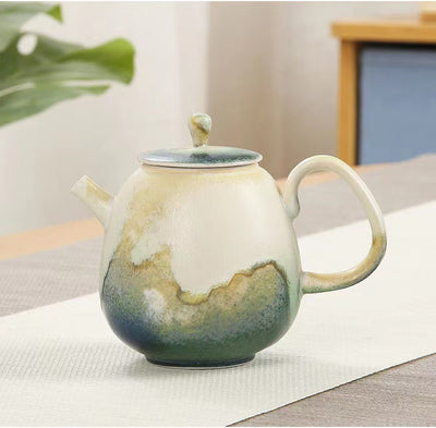 Tetera Artesanal Cerámica Retro Japonesa con Juego de Té - Image 14