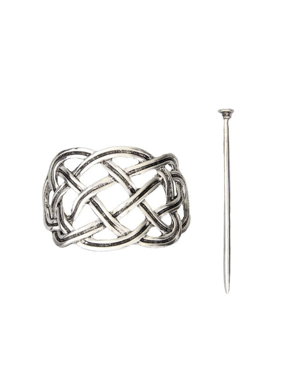Pasador Vikingo Trenzado en Metal - Diseño Celta Vintage