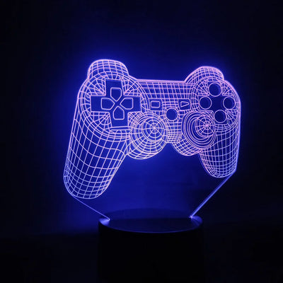 Lámpara 3D Control de Videojuegos con Luz LED Colorida - Image 8