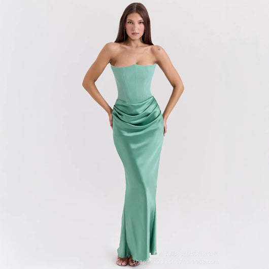 Vestido Largo Tubo Escotado Elegante para Fiestas y Eventos - Image 15