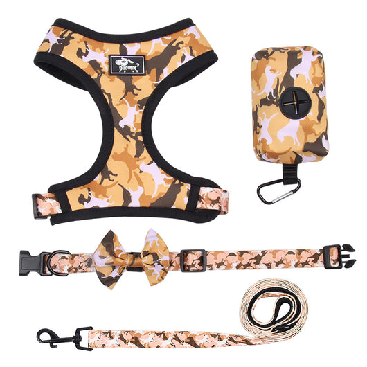 Arnés de Pecho Estampado para Perro con Cuerda - Image 10