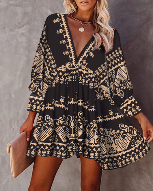 Vestido Retro Suelto para Mujer Manga Larga Casual Otoño - Image 3