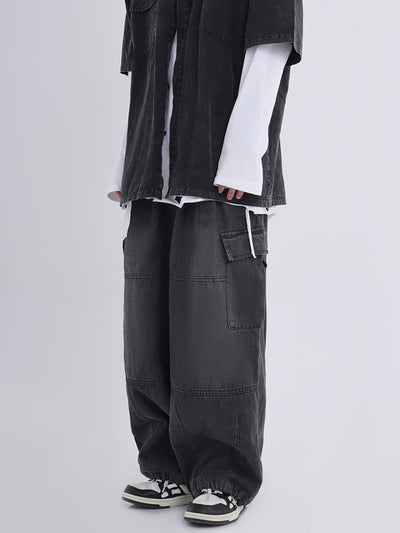 Jeans de Trabajo Holgados Efecto Desgastado - Image 35
