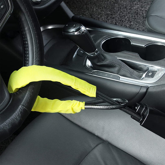 Candado Antirrobo de Acero para Volante con Cable de Seguridad