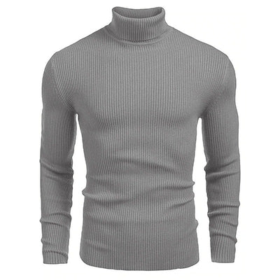Suéter Slim Fit Cuello Alto para Hombre - Otoño e Invierno - Image 12