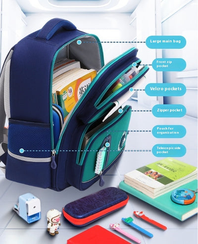 Mochila Escolar Ergonómica con Protección de Columna y Tela Impermeable - Image 54