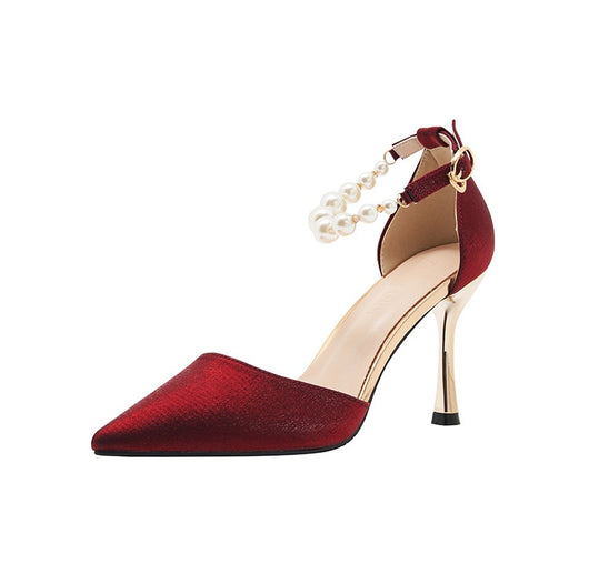 Sandalias de Perla con Tacón Stiletto para Mujer - Talla Pequeña - Image 30