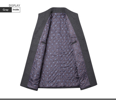 Abrigo de Lana para Hombre Cuello Alto Clásico - Image 14
