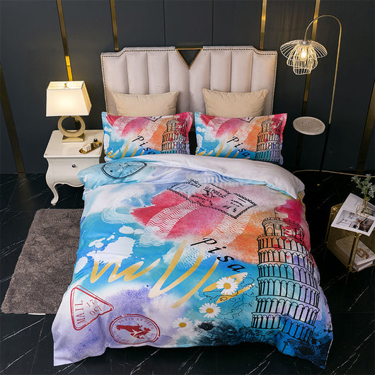 Juego de Cama Estampado 3D Paisajes - Tres Piezas - Image 2
