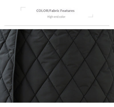 Chaqueta Acolchada Negra Ajustada para Mujer - Algodón Térmico - Image 13