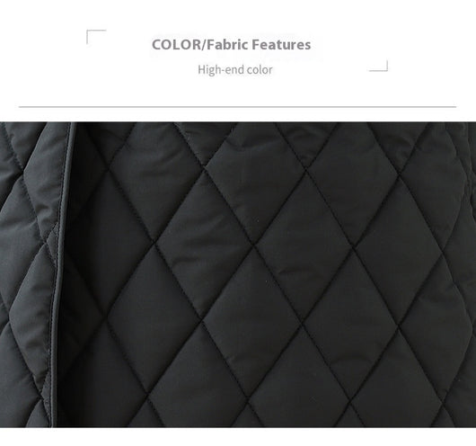 Chaqueta Acolchada Negra Ajustada para Mujer - Algodón Térmico - Image 13