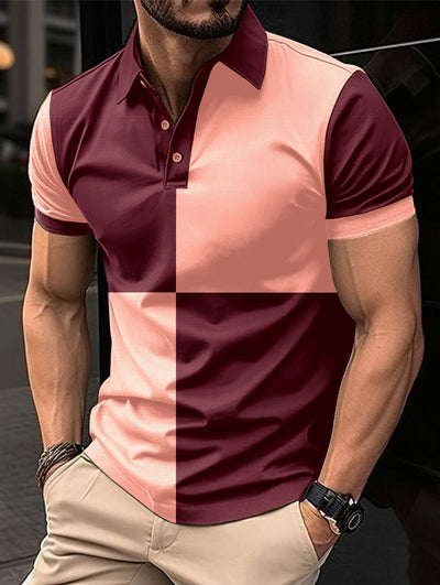 Polo Deportivo Casual Hombre con Cuello Vuelto y Costuras Bicolor - Image 10