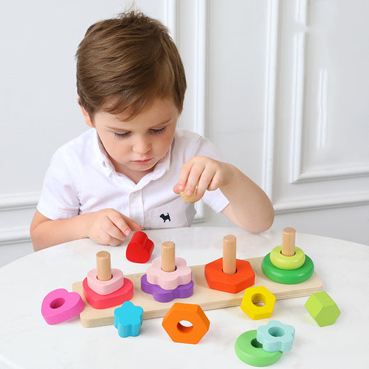 Juego de Bloques de Construcción con Tablero de Formas Geométricas para Desarrollo Infantil - Image 6