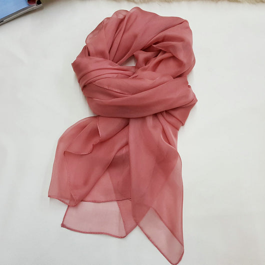 Pañuelo de Seda Elegante Liso para Mujer - Todas las Estaciones - Image 11