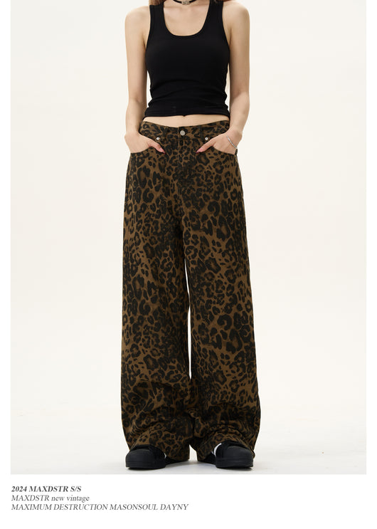 Jeans Vintage con Estampado Leopardo para Mujer - Image 8