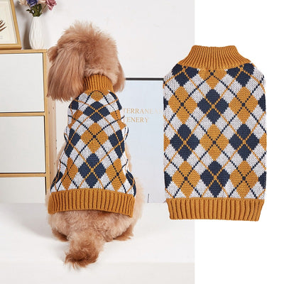 Ropa para Mascotas Thanksgiving Cuadros Retro Contraste de Colores - Image 9