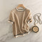 Blusa de Seda para Mujer de Manga Corta