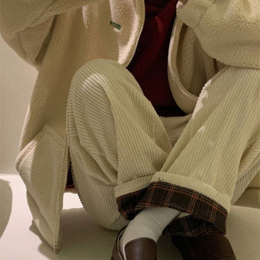 Pantalón Ancho Cintura Alta Estilo Coreano Casual - Image 2