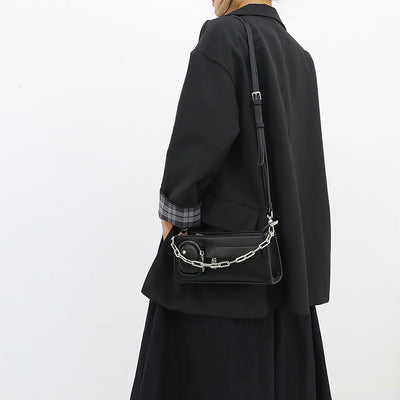 Bolso Bandolera Cuadrado con Cadena - Estilo Minimalista Axila - Image 8