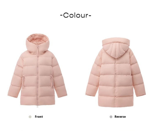 Abrigo Acolchado de Pato Blanco Largo Invierno Diseño Coreano Mujer - Image 34